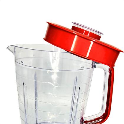 Imagem de  Copo Para Liquidificador Cristal Semp Easy Li6019 Tampa Vermelha