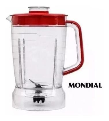 Imagem de Copo para Liquidificador Mondial Inox Turbo L1000 - L1100 - L1200 Cor Vermelho