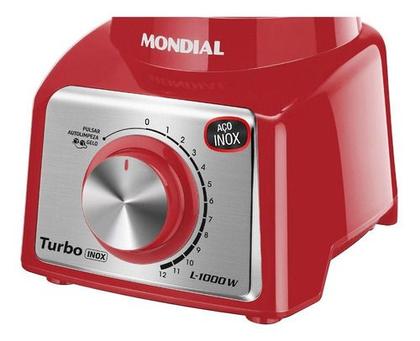 Imagem de Copo para Liquidificador Mondial Inox Turbo L1000 - L1100 - L1200 Cor Vermelho
