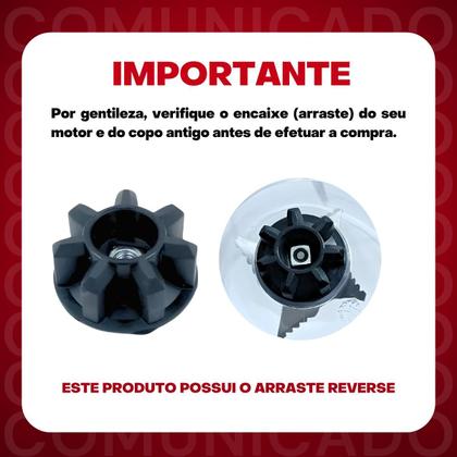Imagem de Copo Para Liquidificador Philco Plq 1550 Turbo Tampa Preta Reverse