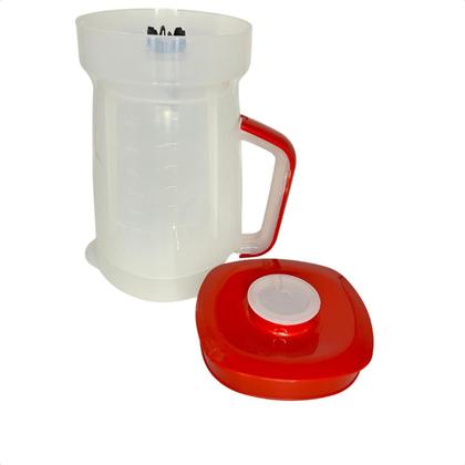 Imagem de Copo Para Liquidificador Resistente Compatível Com Britania B1000 Philco PH900 PH1200 Funkitchen Tampa Vermelha