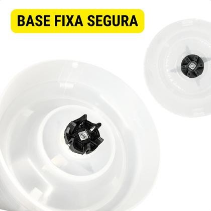 Imagem de Copo Para Liquidificador Resistente Compatível Com Britania B1000 Philco PH900 PH1200 Funkitchen Tampa Vermelha