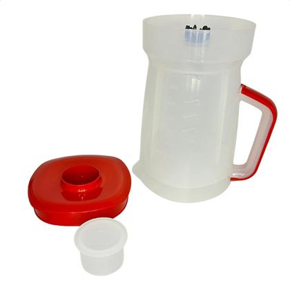Imagem de Copo Para Liquidificador Resistente Compatível Com Britania B1000 Philco PH900 PH1200 Funkitchen Tampa Vermelha