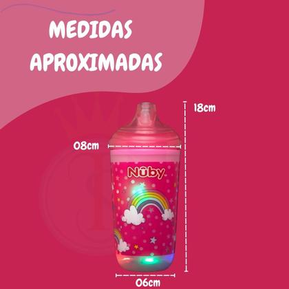 Imagem de Copo pisca-pisca térmico com bico rigido 300ml nuby antivazamento