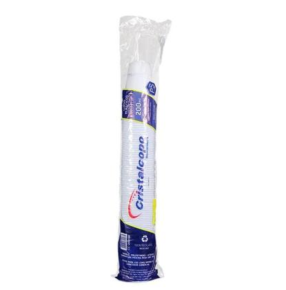 Imagem de Copo plástico 200ml (água) pacote c/100 - cristalcopo ps