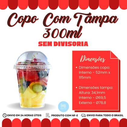 Imagem de Copo Plástico 300ml Com Tampa Bolha Sem Furo Prafesta 80unds