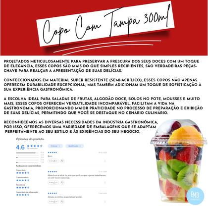 Imagem de Copo Plástico 300ml Com Tampa Bolha Sem Furo Prafesta 80unds