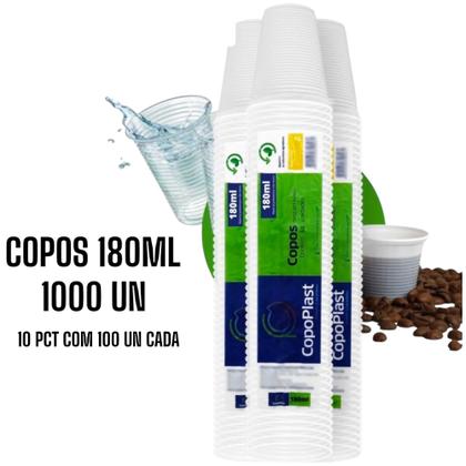 Imagem de Copo plastico descartavel 180ml refrigerante 1000 un suco