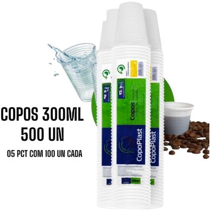 Imagem de Copo plastico descartavel 300ml chopp 500 un festas drink