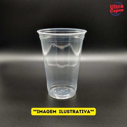 Imagem de Copo Plástico Descartável Transparente Liso Suco Chopp Ultra Copos - 330ml - pct 50 Unidades- UltraC