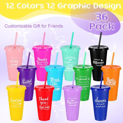 Imagem de Copo Plástico Skylety 700ml com Tampa e Canudo - Ideal para Presentes