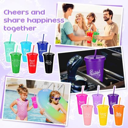 Imagem de Copo Plástico Skylety 700ml com Tampa e Canudo - Ideal para Presentes