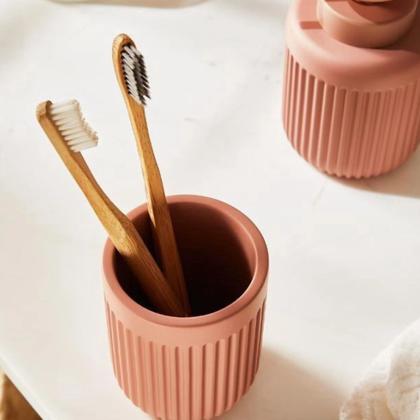 Imagem de Copo Porta Escova De Dentes Maquiagem Multiuso Em Cimento 