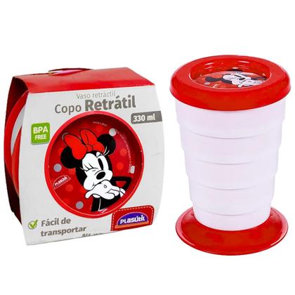 Imagem de Copo Portátil Retrátil Minnie Vermelho 330ml Super Portátil