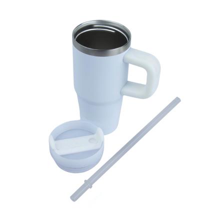 Imagem de Copo Quencher Térmico 420ml Garrafa com Alça e Canudo Bebidas Quentes e Frias