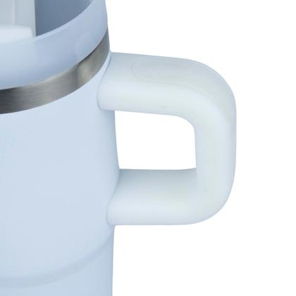 Imagem de Copo Quencher Térmico 420ml Garrafa com Alça e Canudo Bebidas Quentes e Frias