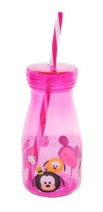 Imagem de Copo Rosa Com Canudo Mickey E Minnie Tsum Tsum 350ml - Disne