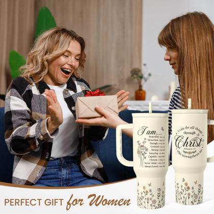 Imagem de Copo SANDJEST com alça isolada de aço inoxidável de 40 onças