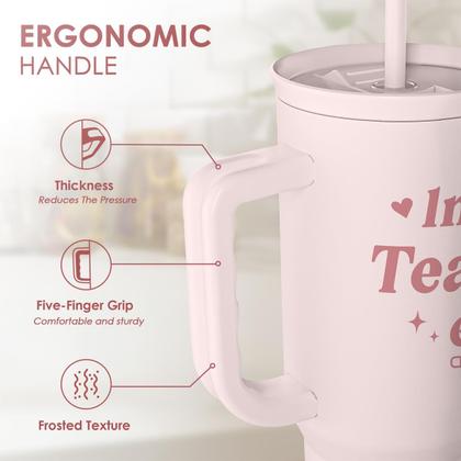 Imagem de Copo SANDJEST isolado em aço inoxidável de 1,2 L com alça