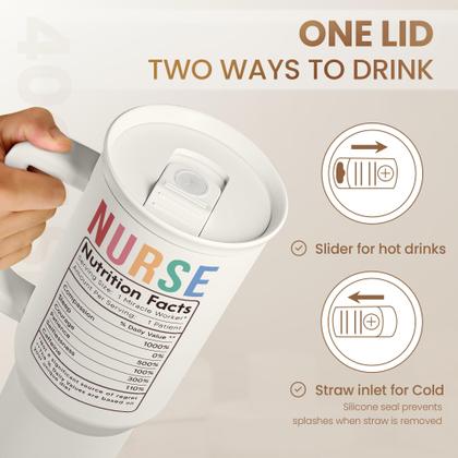 Imagem de Copo SANDJEST Nurse em aço inoxidável 1183 ml com alça