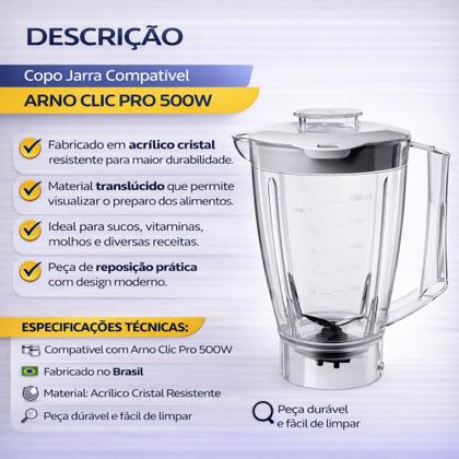 Imagem de Copo serve para arno faciclic / clic pro - mm1373