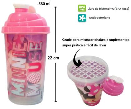Imagem de Copo Shakeira Minnie Rosa Academia 580 ml Disney Plasutil
