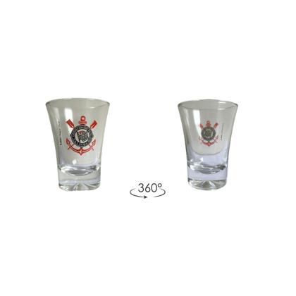 Imagem de Copo Shot Corinthians 60ml  Vidro Resistente + Embalagem Personalizada  Oficial