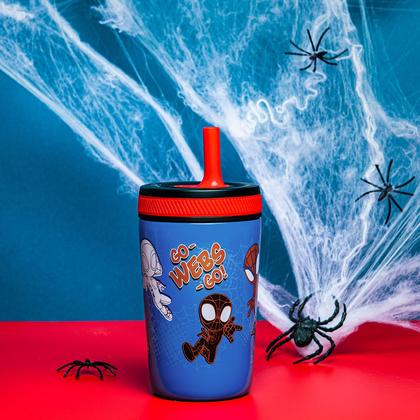 Imagem de Copo Sippy Zak Designs Marvel Spider-Man Kelso 350 ml em aço inoxidável