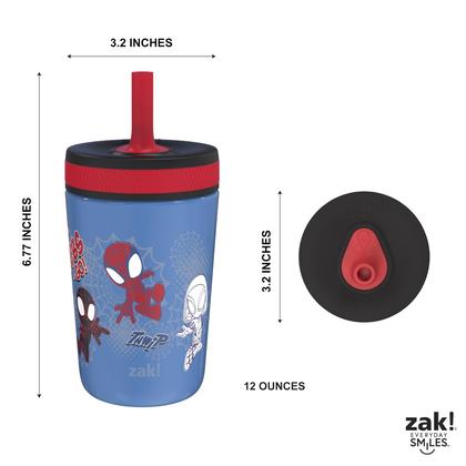 Imagem de Copo Sippy Zak Designs Marvel Spider-Man Kelso 350 ml em aço inoxidável