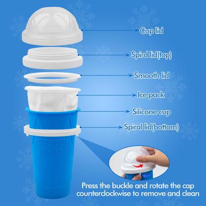 Imagem de Copo Slushy Maker Cup Copudy DIY Magic Squeeze com azul palha