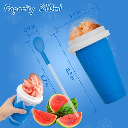 Imagem de Copo Slushy Maker Cup Copudy DIY Magic Squeeze com azul palha