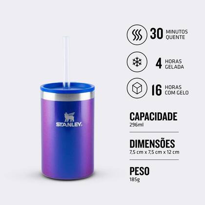 Imagem de Copo Stanley Original Porta Lata Com Canudo 296MLCan Cooler