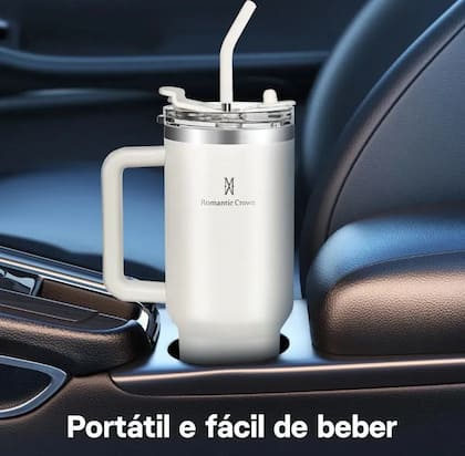 Imagem de Copo Stanley Térmico, Romantic Crown Inox 1,2L com Tampa e Canudo, Conservação térmica Prolongada