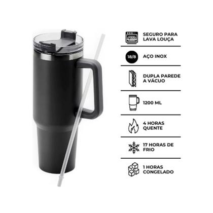 Imagem de Copo Térmico 1200ml Bebida Quente E Frio