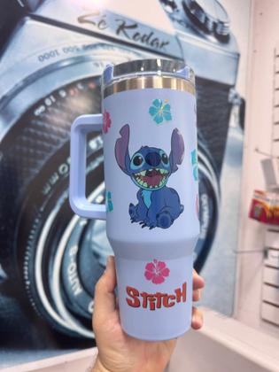 Imagem de Copo Térmico 1200ml Blogueira Bebida Quente Frio Canudo Lisa DTF UV Stich
