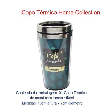 Imagem de Copo Térmico 450ml Home Collection - café cappuccino latte
