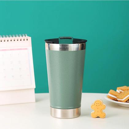 Imagem de Copo Termico 473mL Cerveja Com Tampa E Abridor Inox Parece Dupla AK5007