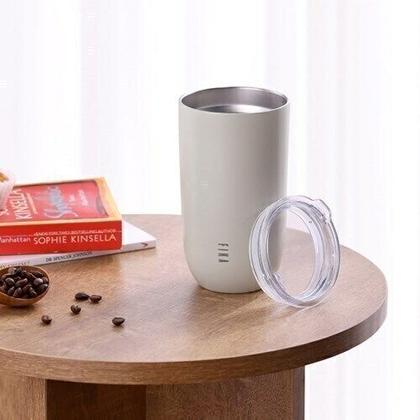 Imagem de Copo Térmico 500ml - FIKA - Tampa Plana - Cor Bege