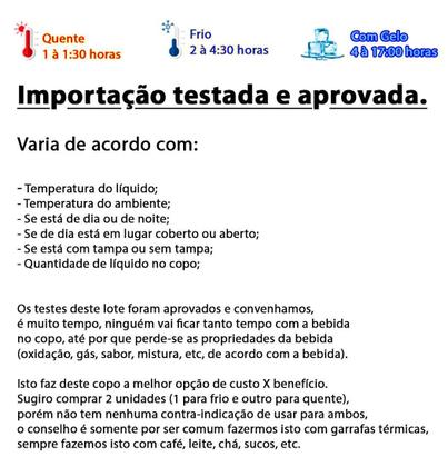Imagem de Copo Térmico 502 Ml Com Tampa E Abridor - Quente Ou Frio