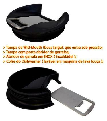 Imagem de Copo Térmico 502 Ml Com Tampa E Abridor - Quente Ou Frio