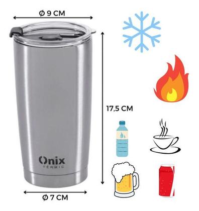 Imagem de Copo Termico Aço Inox 580ml Bebida Fria/quente 6h Conserva