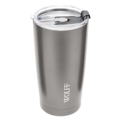 Imagem de Copo Térmico Aço Inox 600ml Parede Dupla c/Tampa - Wollf