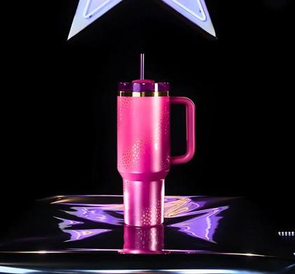 Imagem de Copo Térmico Barbie Inox Grande 1200ml com Tampa e Canudo