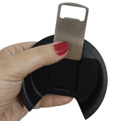 Imagem de Copo Térmico Cerveja Acabamento Premium Com Tampa Aço Inox Branco