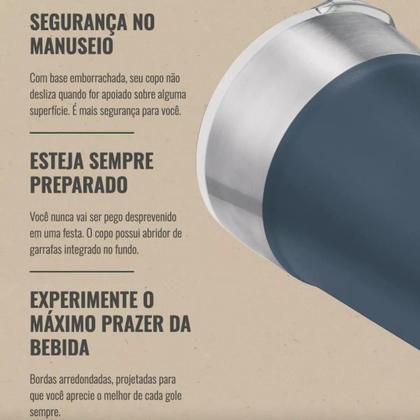 Imagem de Copo Termico Cerveja Agua Suco Com Tampa 600ml Coleman