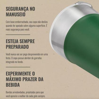 Imagem de Copo Termico Cerveja Agua Suco Com Tampa 600ml Coleman