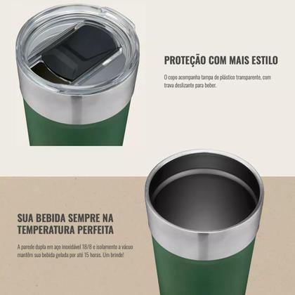 Imagem de Copo Termico Cerveja Agua Suco Com Tampa 600ml Coleman