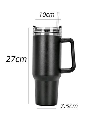 Imagem de Copo Térmico com Canudo 1200 ML Caneca  Garrafa de Água Café  Refrigerante Chá