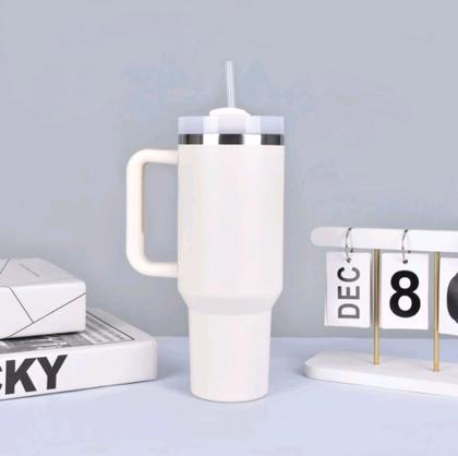 Imagem de Copo Térmico com Canudo 1200 ML Caneca  Garrafa de Água Café  Refrigerante Chá