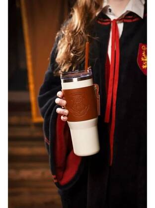 Imagem de Copo Térmico Com Canudo Harry Potter Hogwarts 920ml